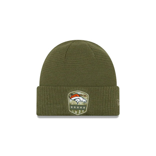 DENVER BRONCOS SALUTE TO SERVICE CUFF KNIT GREEN/WHITE