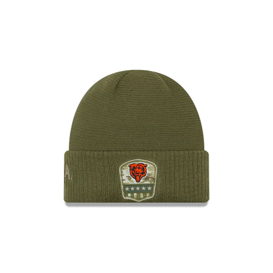 CHICAGO BEARS  SALUTE TO SERVICE CUFF KNIT GREEN/ORANGE