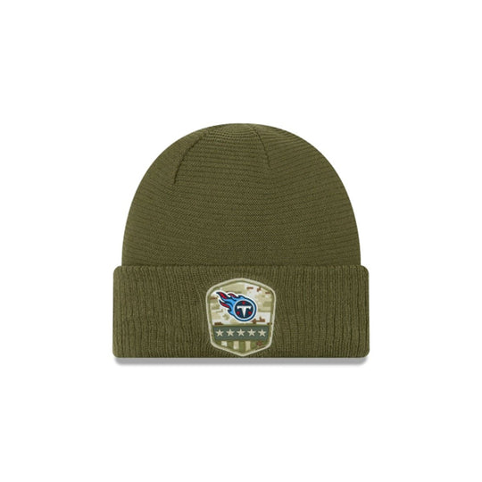 TENNESSEE TITANS SALUTE TO SERVICE CUFF KNIT GREEN/BLUE