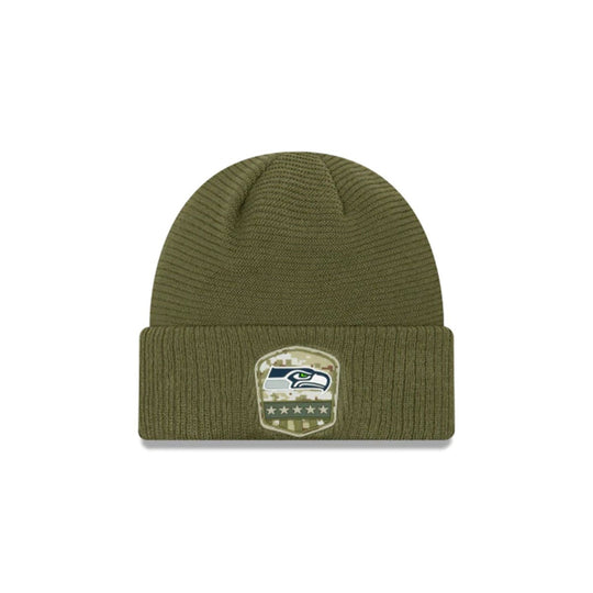 SEATTLE SEAHAWKS SALUTE TO SERVICE CUFF KNIT GREEN/BLUE