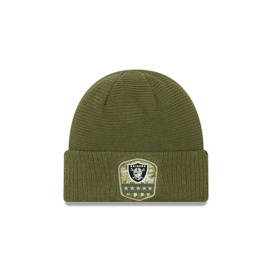 OAKLAND RAIDERS SALUTE TO SERVICE CUFF KNIT GREEN/BLACK