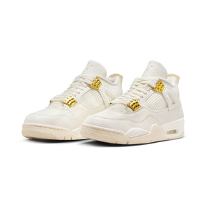 Air Jordan 4 Retro White & Gold Women's Shoes