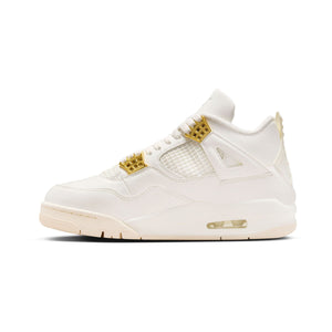 Air Jordan 4 Retro White & Gold Women's Shoes