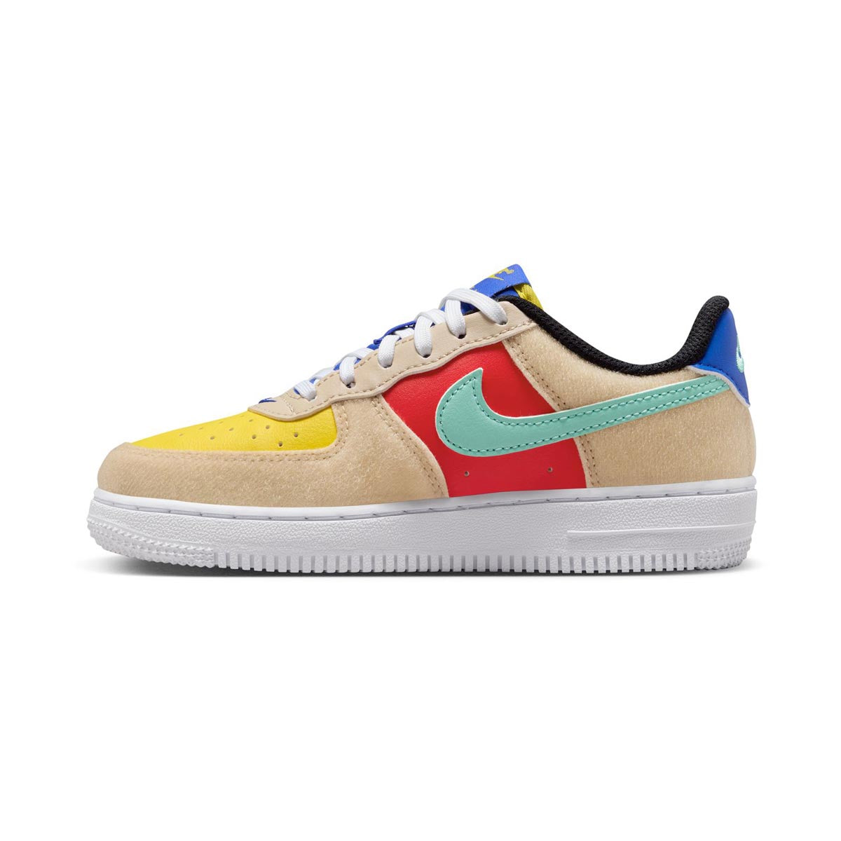 Nike Boys Air Force 1 LV8 1 - Basketball Shoes Emerald Rise/Track Red/Sanddrift Size 03.0