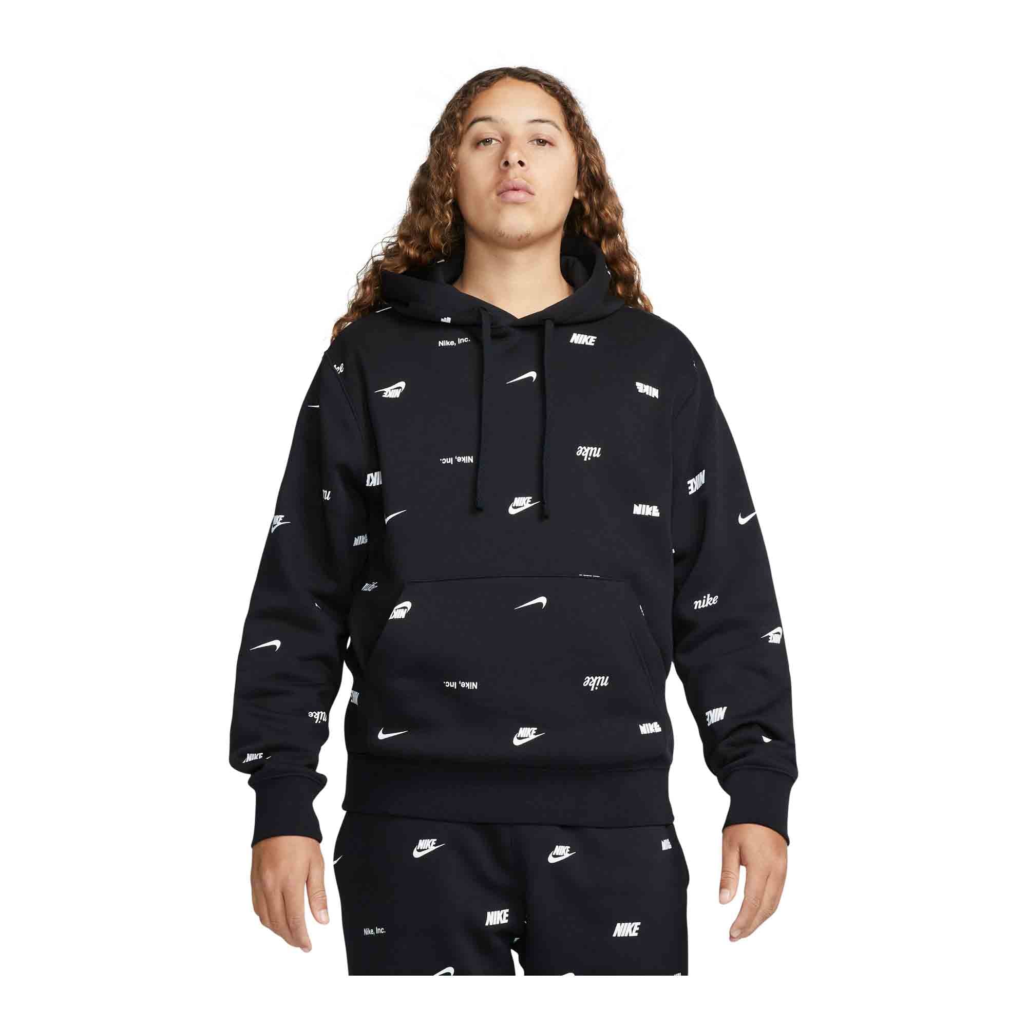 Nike Club Fleece Men's Allover Print Pullover Hoodie