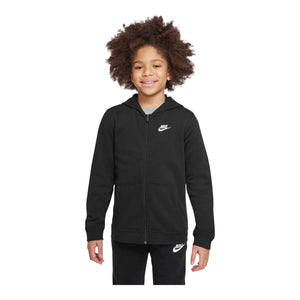 Nike Sportswear Club 'Black' Big Kids' Full-Zip Hoodie