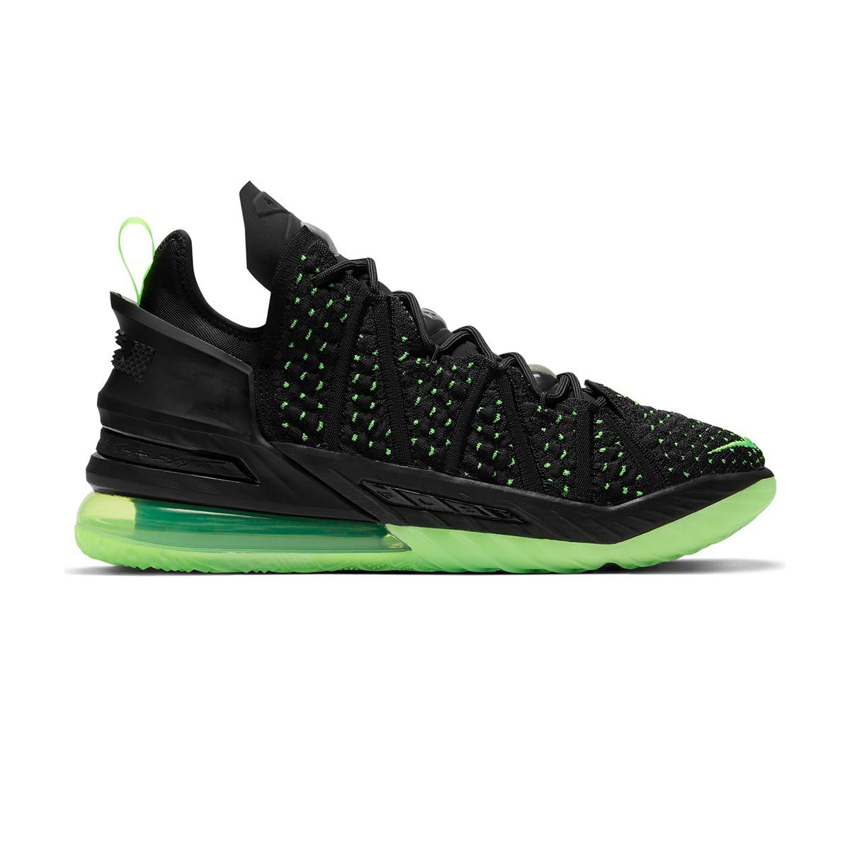 Men's LeBron 18 Black/Electric Green - 