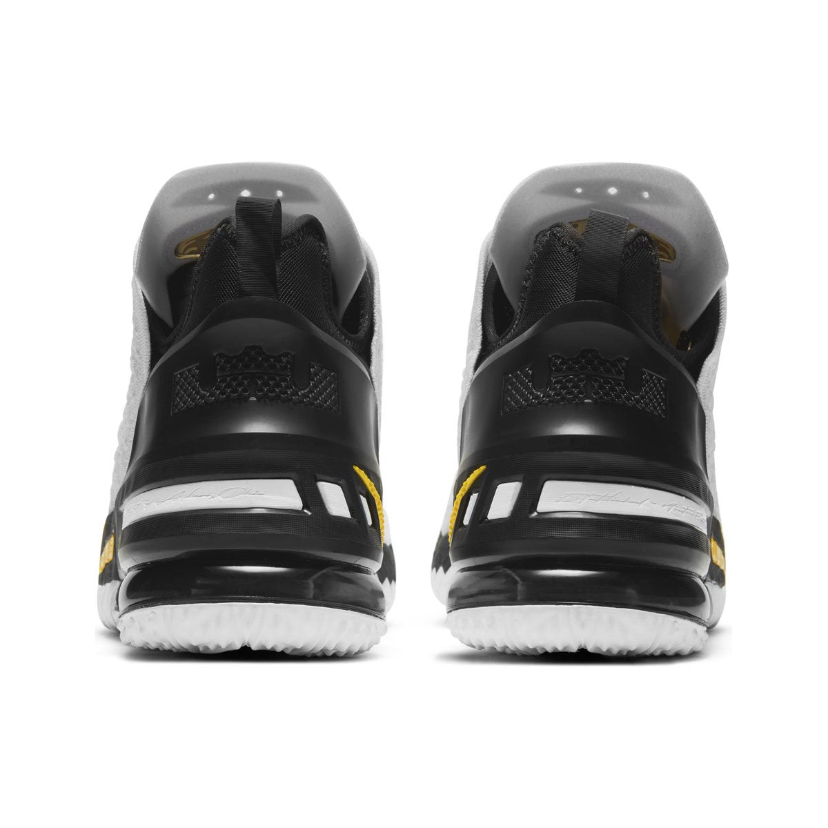 Men&#39;s LeBron 18 White/Black/Gold Basketball Shoe