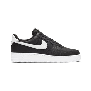 Nike Air Force 1 '07 'Black White Pebbled Leather' Men's Shoes