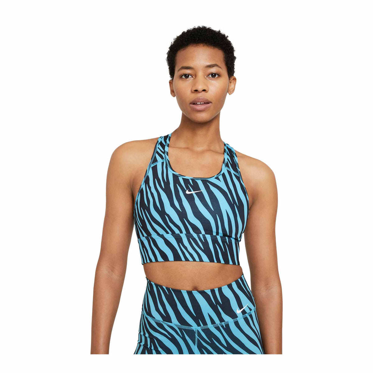 Nike Dri-FIT Swoosh Icon Clash Women&#39;s Medium-Support 1-Piece Pad Longline Sports Bra