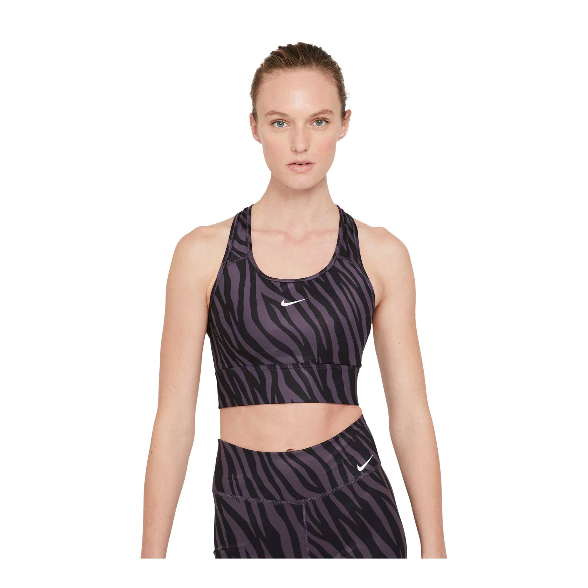 Nike Dri-FIT Swoosh Icon Clash Women's Medium-Support 1-Piece Pad Longline Sports Bra - 