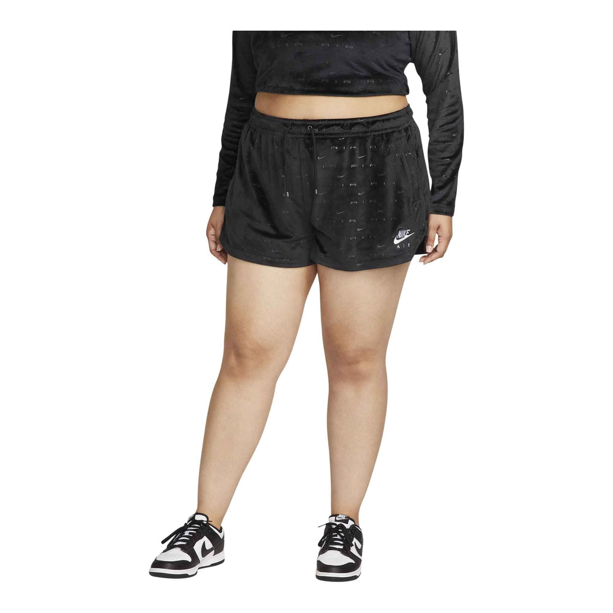 Nike Air Women&#39;s Velour Mid-Rise Shorts