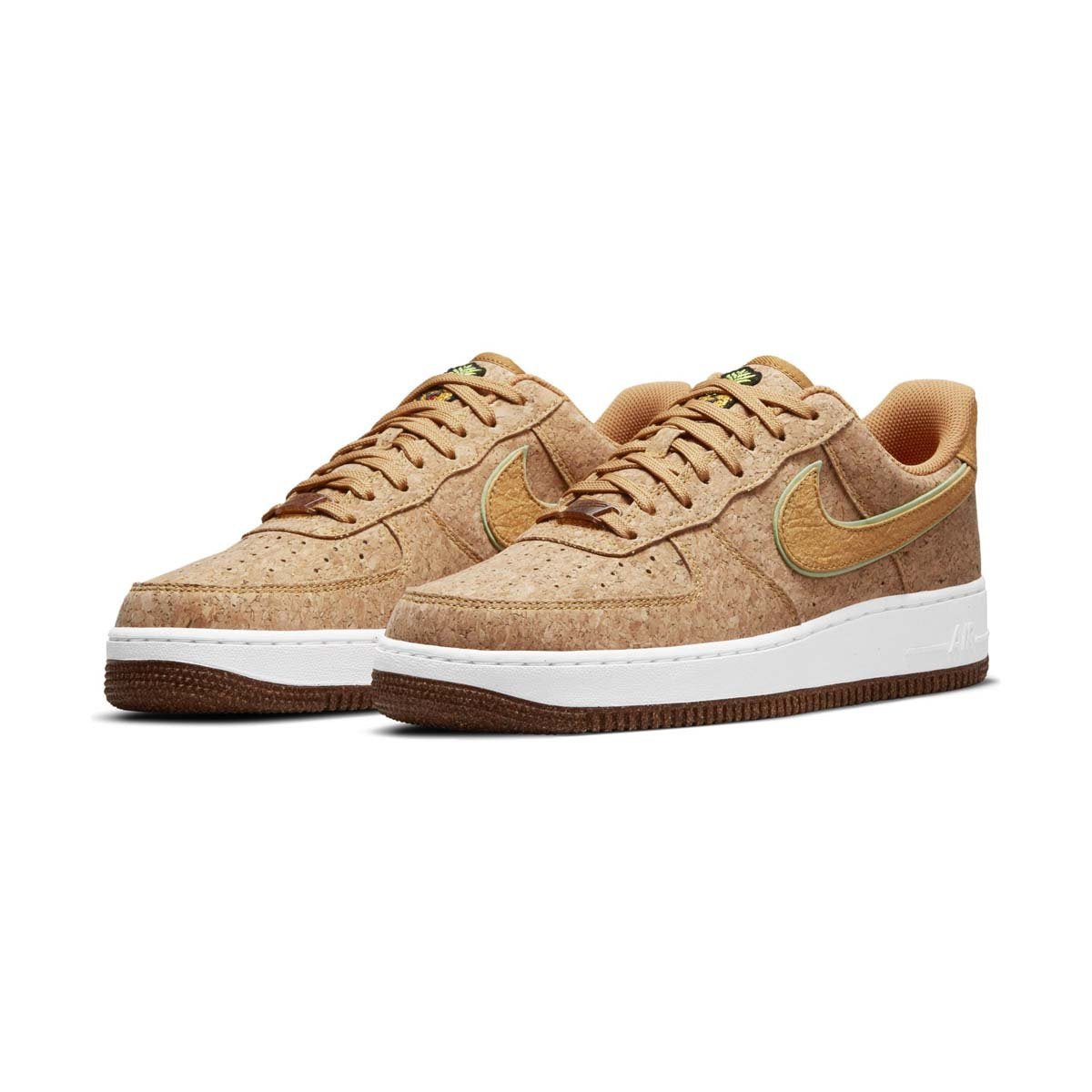 Size 12 Nike Air Force 1 '07 LV8 Gold Foil Swoosh White/Gold