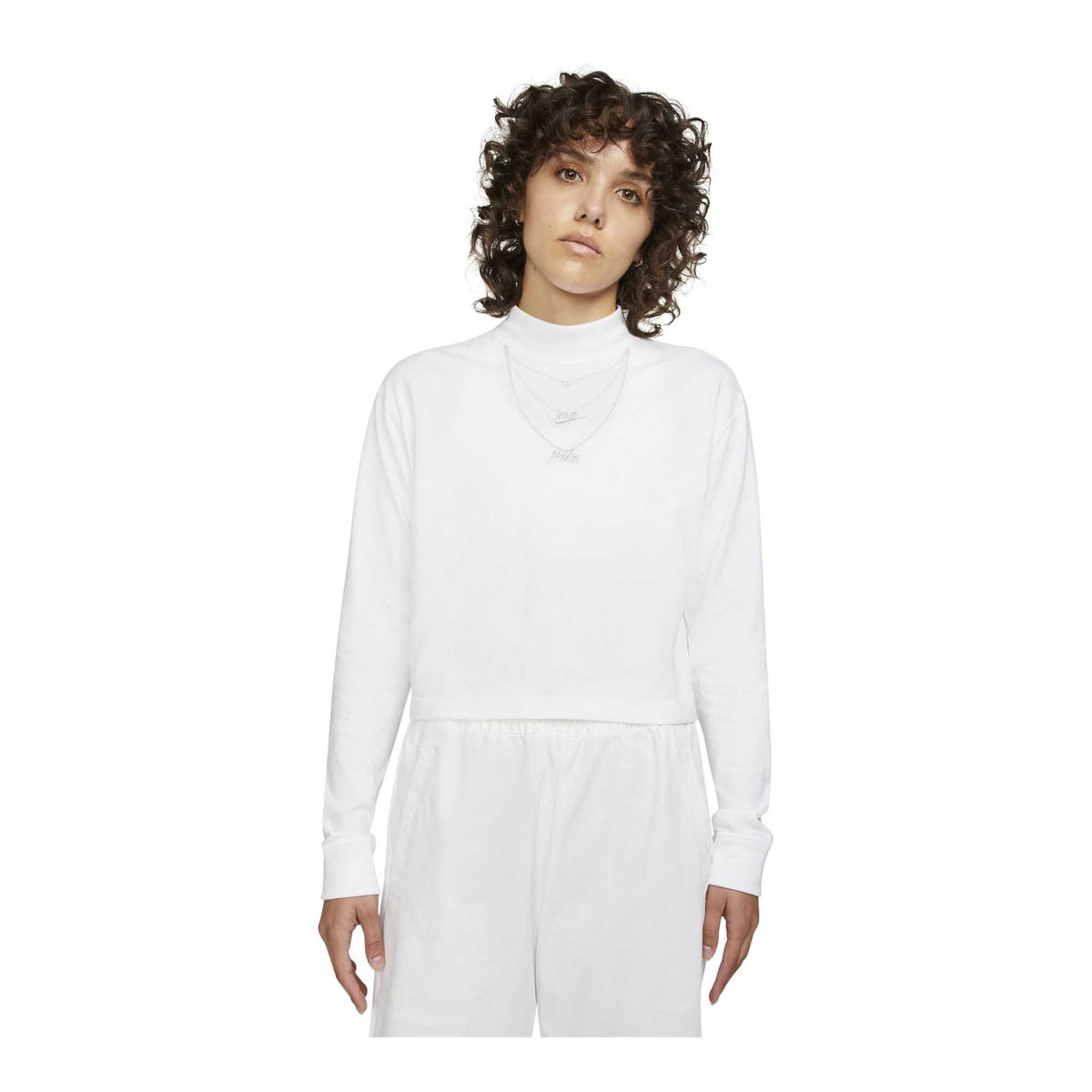 Nike Sportswear Womenâ€™s Long-Sleeve Mock Neck T-Shirt