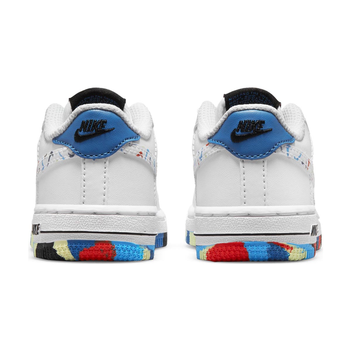 Nike Kids' Air Force 1 Lv8 Leather Mid-top Trainers In White Multi