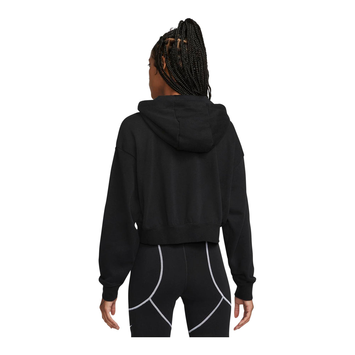 Nike Sportswear Oversized Cotton-Blend Jersey Hoodie - Women - Black Sport - L