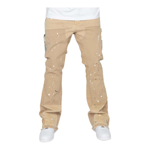 Camo Pocket Flare Khaki Pants