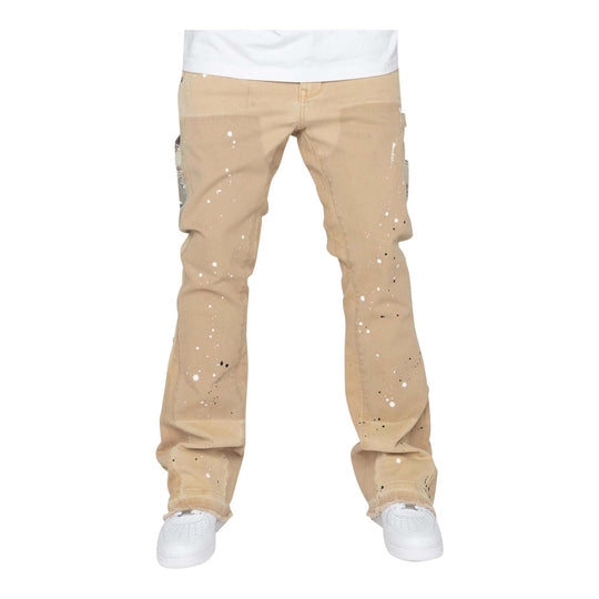 Camo Pocket Flare Khaki Pants