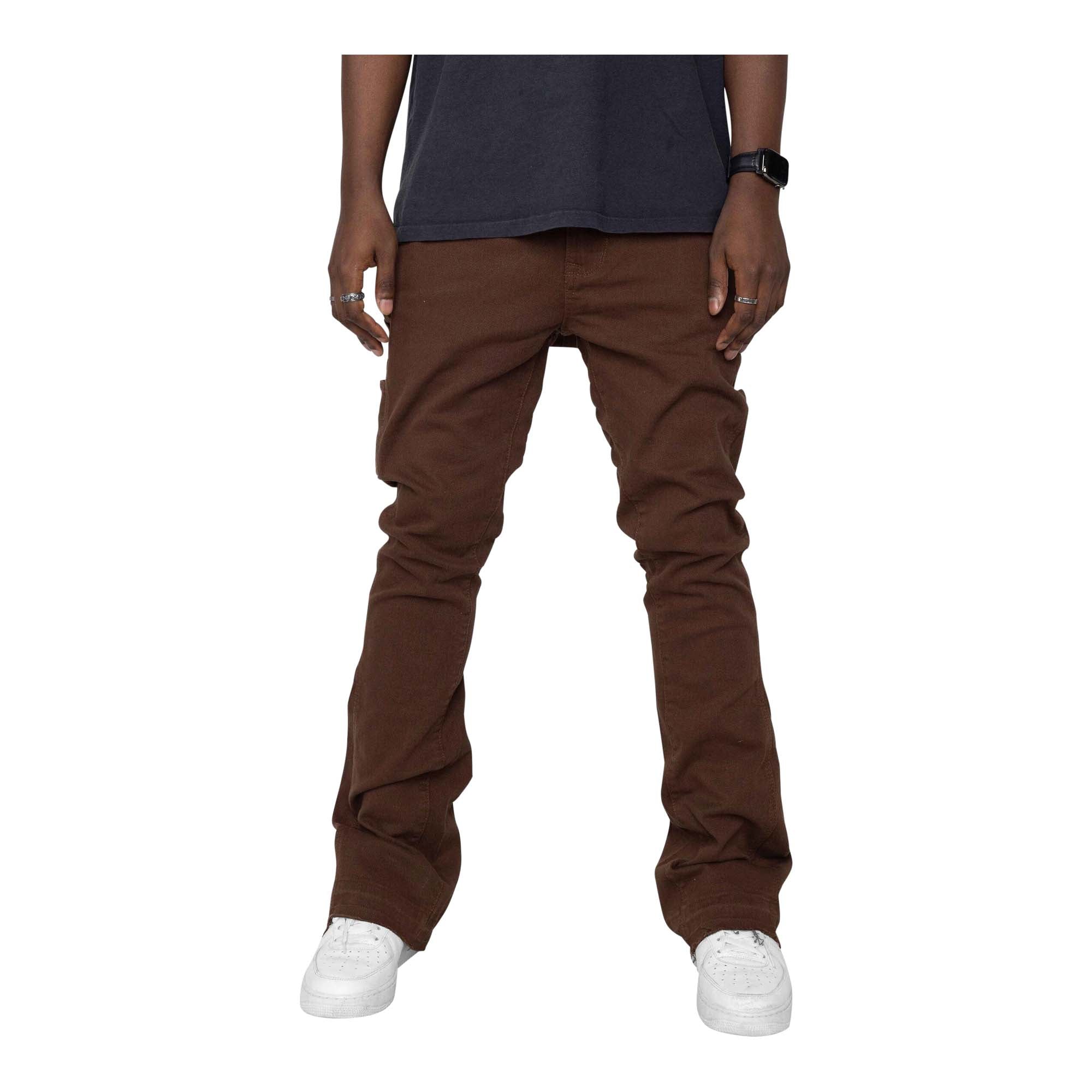 Nine Flare Brown Pants - 