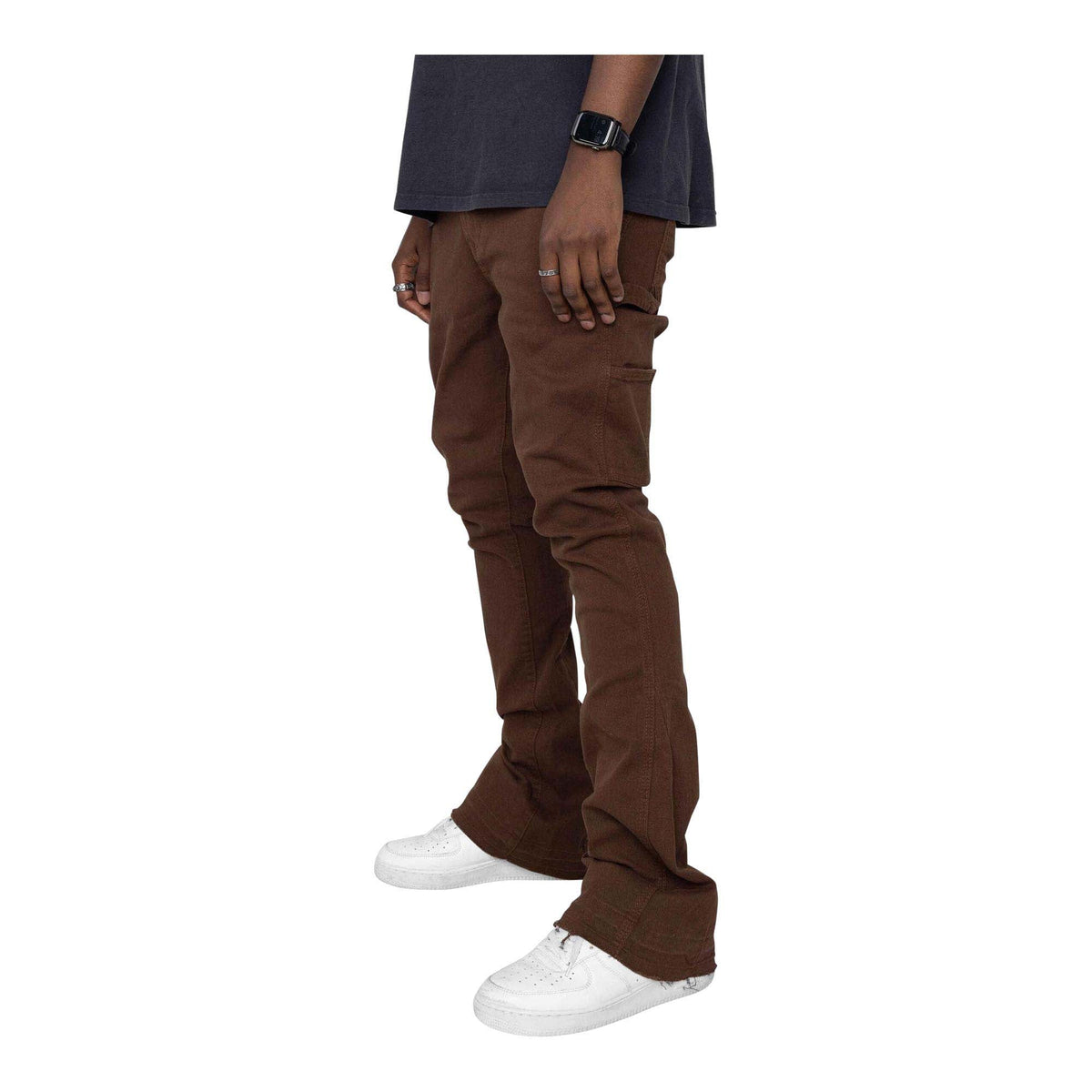 Nine Flare Brown Pants