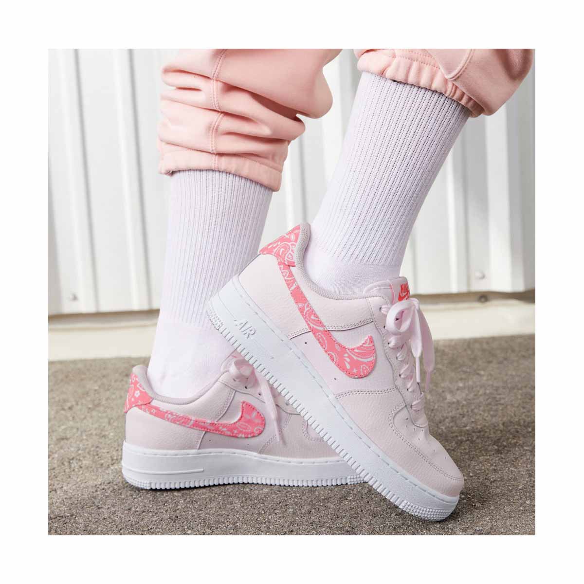 Nike Air Force 1 '07 Pink Paisley Sneakers