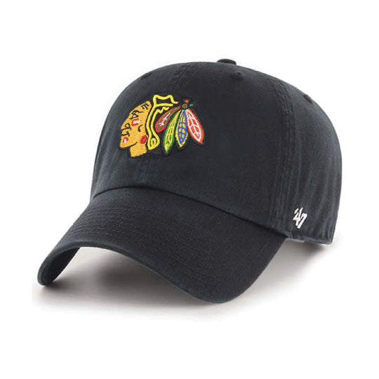 Chicago BlackHawks Black 47 Clean up (OSFA)