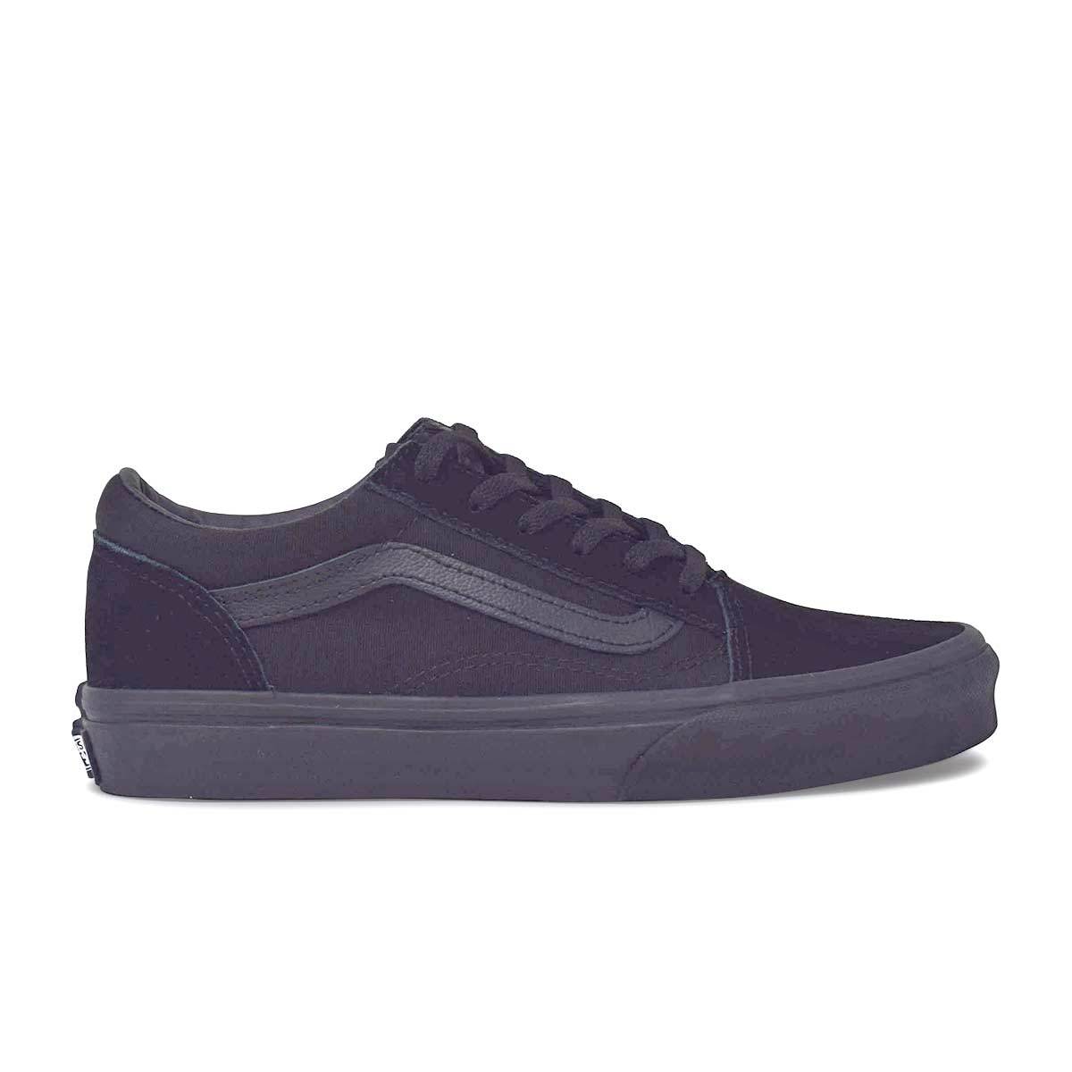 Vans Kids Old Skool Black/Black Shoes - GIRLS