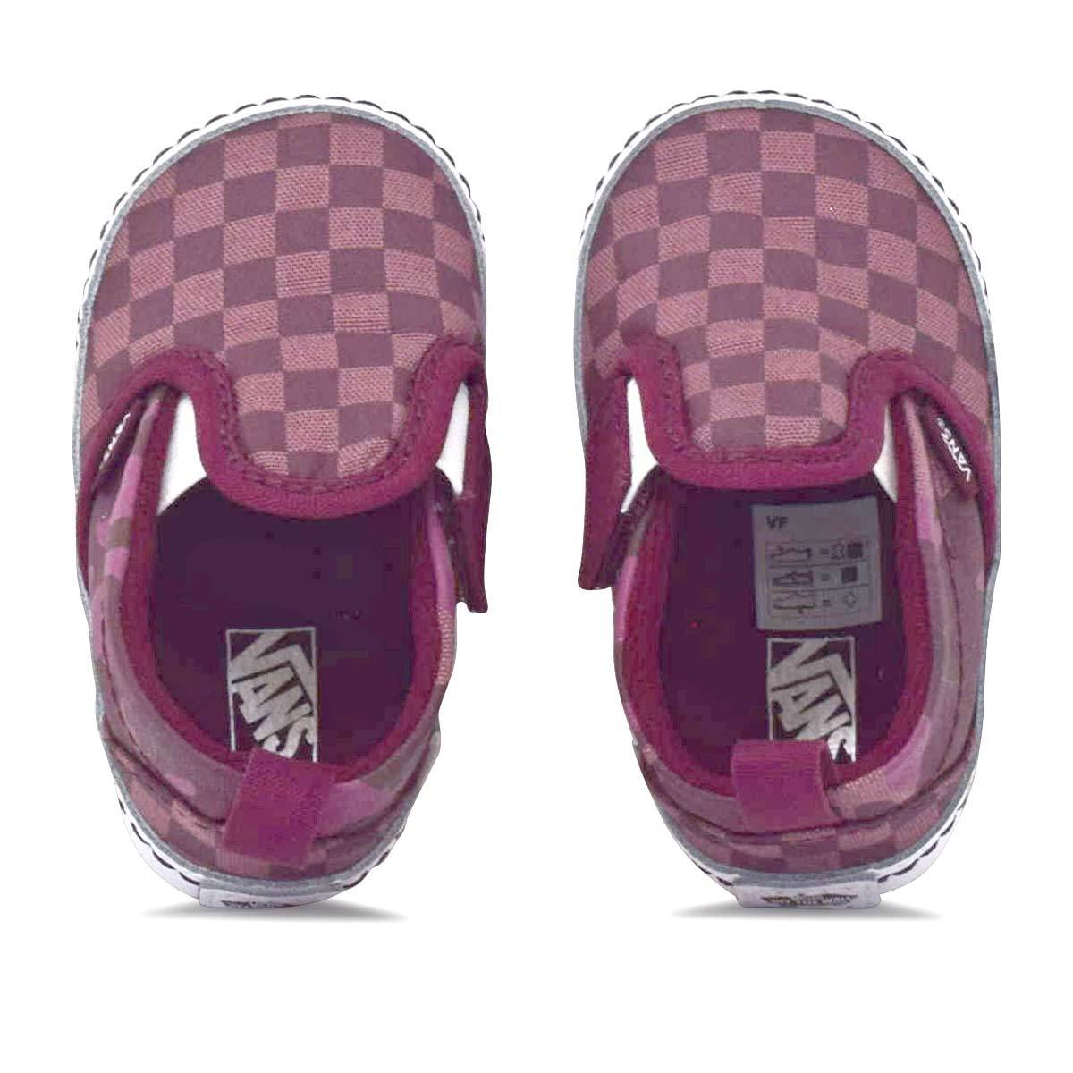 Infant Infant Checker Slip-On V Crib Shoes (0-1 year) Tonal Checkerboard