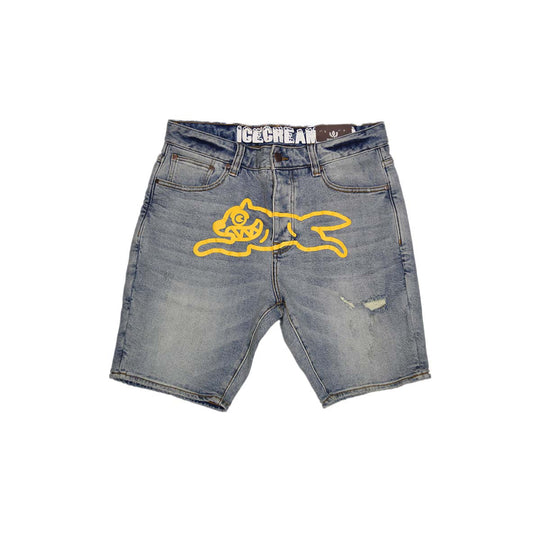 YELLOW JEAN SHORT LIGHT BLUE JEAN